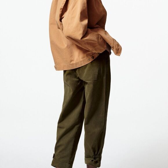 Zara COTTON PANTS WITH POCKETS NEW - Picture 9 of 12